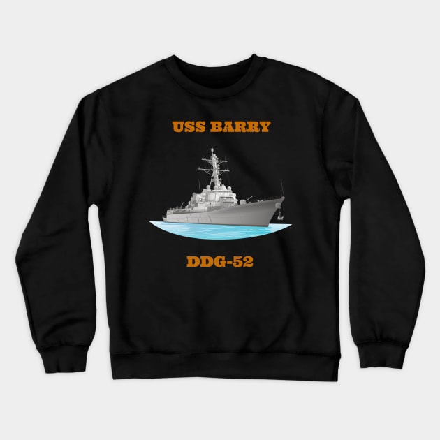 Barry DDG-52 Destroyer Ship Crewneck Sweatshirt by woormle